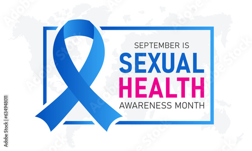 Sexual health awareness month is observed every year in september. September is sexual health awareness month. Vector template for banner, greeting card, poster with background. Vector illustration.