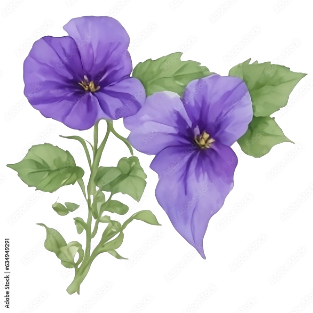 Purple and violet Morning glory flower