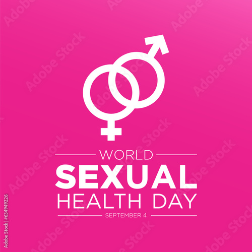 World sexual health day is observed every year in september 4. Vector template for banner, greeting card, poster with background. Vector illustration.