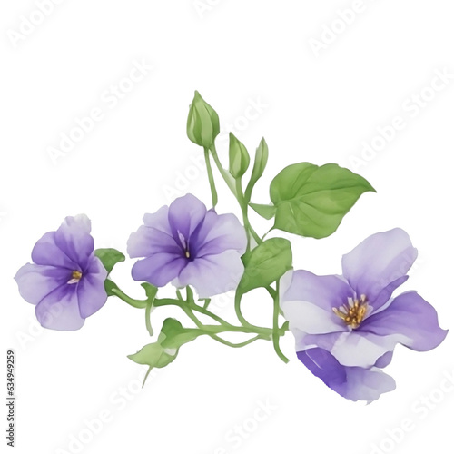 Purple and violet Morning glory flower © nuiiko