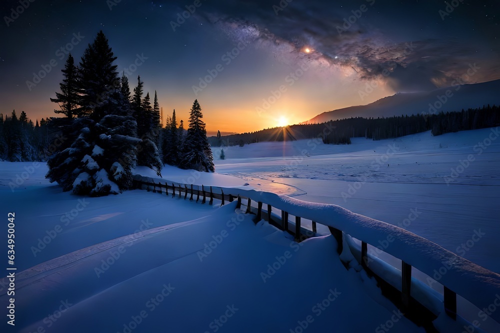 Appear off a calm scaled down as Santa's sleigh coasts through a starry, snow kissed sky. Creative resource, AI Generated Appear off a calm scaled down as Santa's sleigh coasts through a starry, snow kissed sky. Creative resource, AI Generated