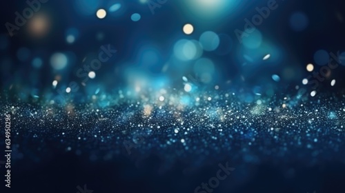 Blue and gold abstract bokeh background