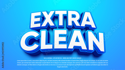 Extra clean editable text effect