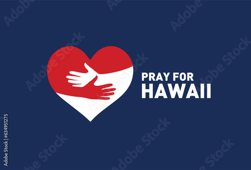 pray for Hawaii concept vector illustration.