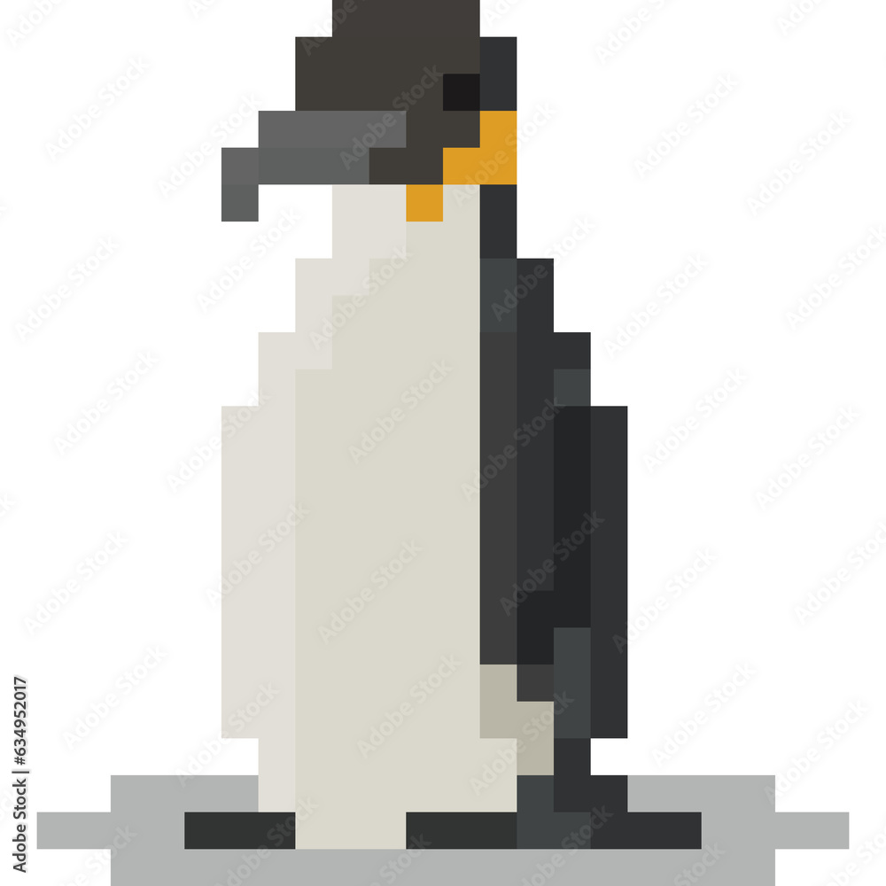 Fototapeta premium Pixel art penguin character