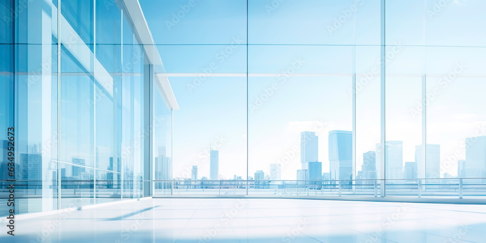 architectural background with a focus on transparency and openness building against a neutral backdrop.