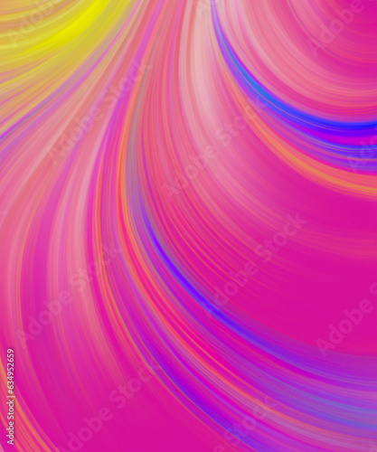 Bright pink background with soft colorful swirl. © squallice