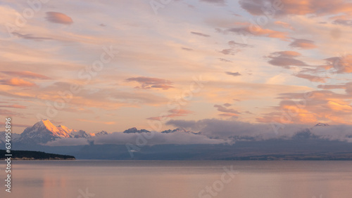 sunrise over the lake