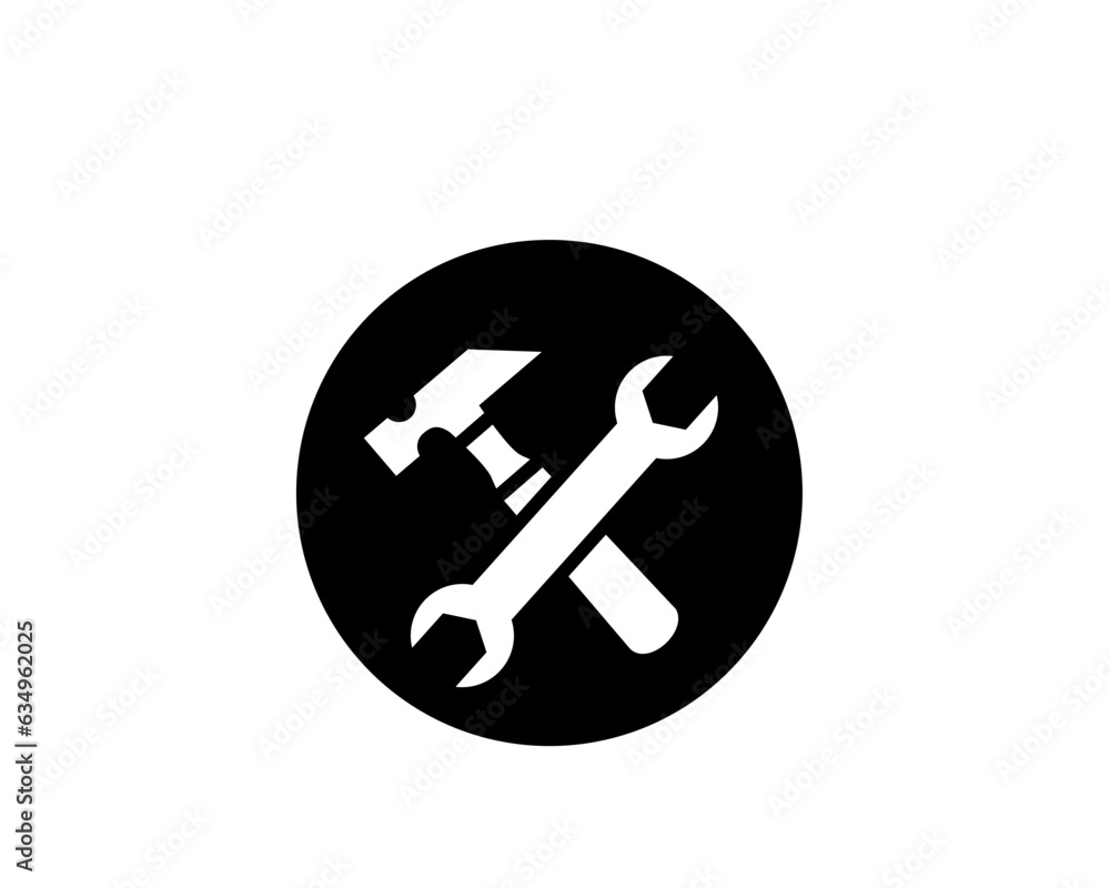 Wrench icon vector logo design illustration Wrench icon vector logo design illustration