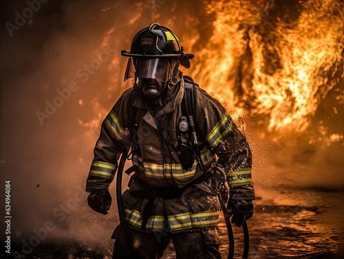 A powerful image of firefighters