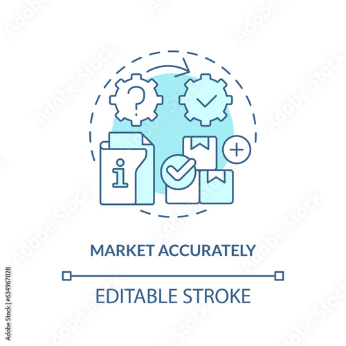 2D editable market accurately thin line icon concept, isolated vector, blue illustration representing product liability.