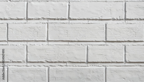 Abstract white brick wall texture for pattern background. wide panorama picture vector illustration.
