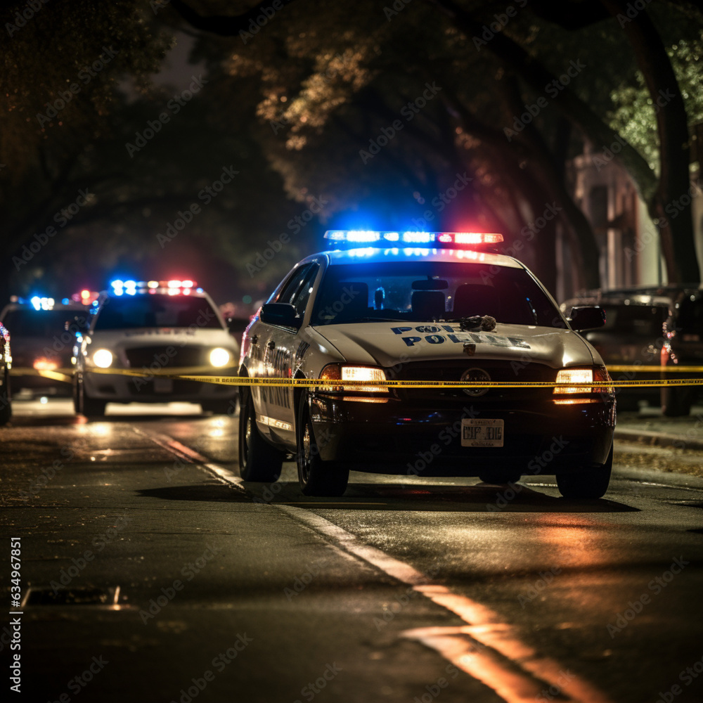 police traffic at night