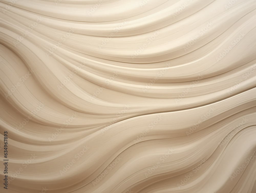 Background, texture of silk curved beige fabric. Smooth, wavy, light-colored fabric surface Background, texture of silk curved beige fabric. Smooth, wavy, light-colored fabric surface