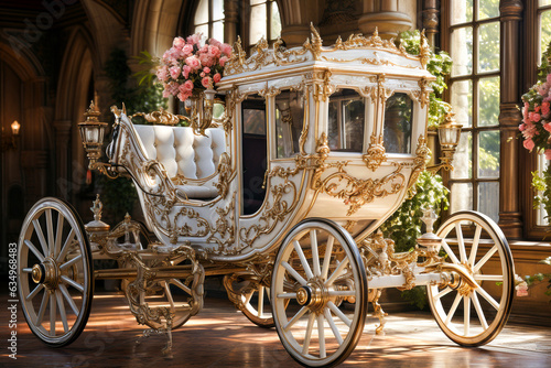 Vintage Carriage in the interior of the Royal Palace,