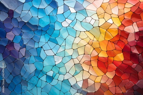 Seamless Pattern Of Colorful Mosaic Tiles, Generative AI