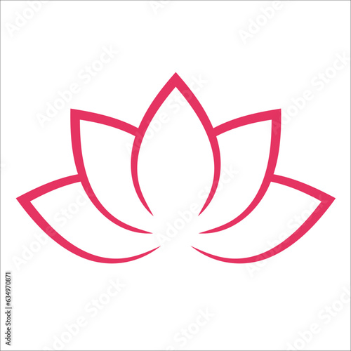 lotus logo icon flat vector illustration modern design isolated on white background