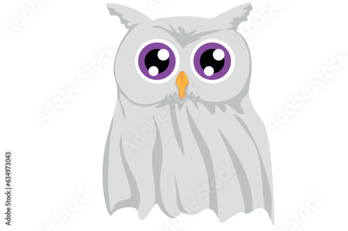 Сute Ghost Owl Svg, Halloween Svg © Arief