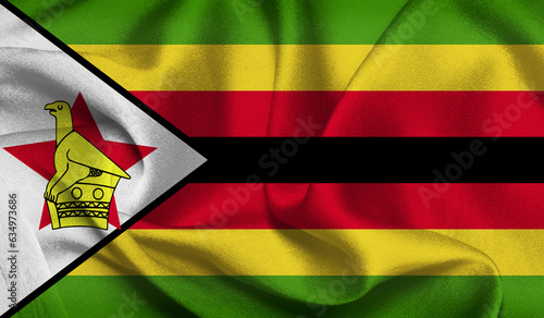 Tableau sur toile 3D realistic  flag of Zimbabwe