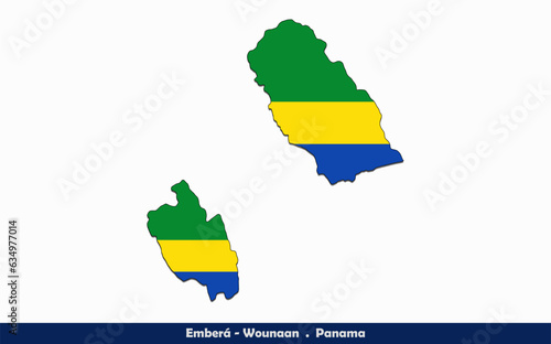 Emberá Wounaan Flag -  Provinces of Panama (EPS) photo