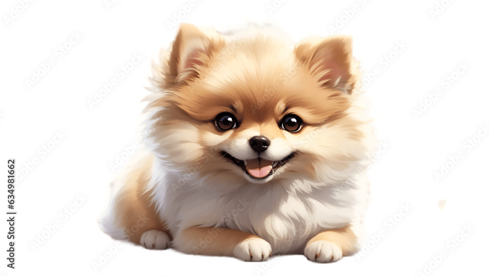 pomeranian spitz puppy png, smile puppy, transparent background, 