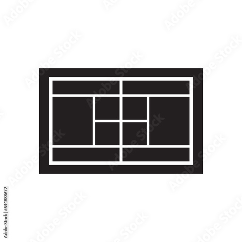 tennis court icon vector