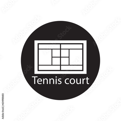 tennis court icon vector