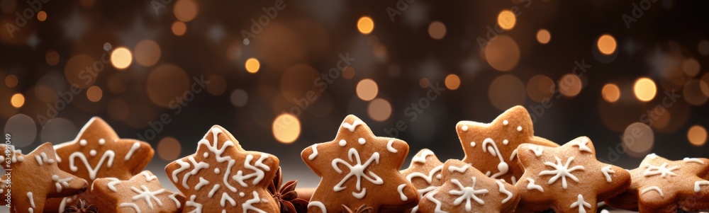 Gingerbread Christmas cookies banner Gingerbread Christmas cookies banner