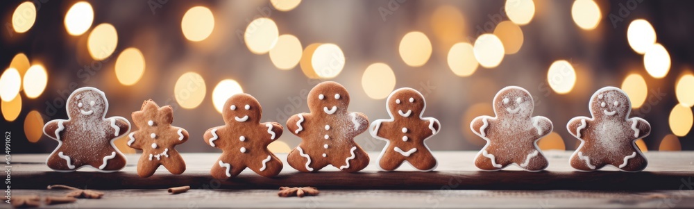 Gingerbread Christmas cookies banner Gingerbread Christmas cookies banner