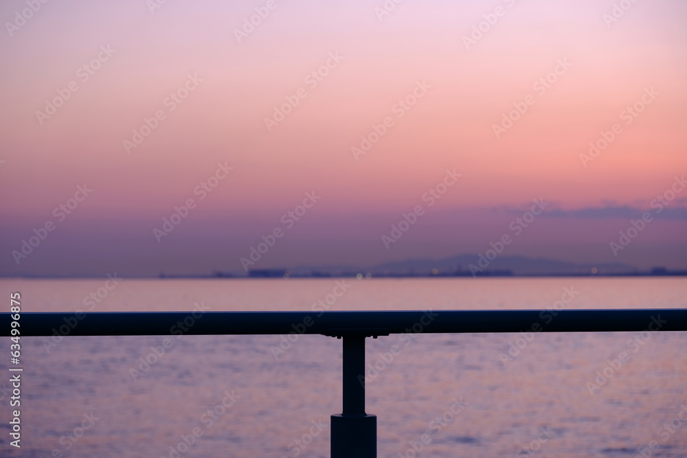 Obraz premium りんくうタウンの夕暮れとサンセット