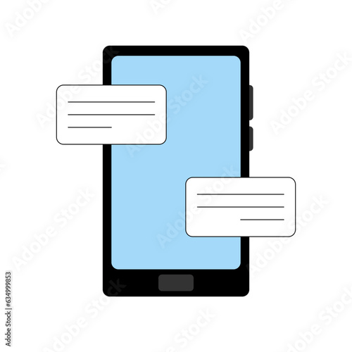 phone with text boxes icon