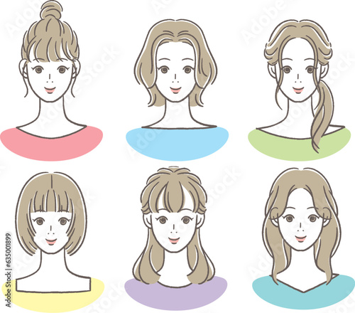 微笑む20〜30代女性のアイコン