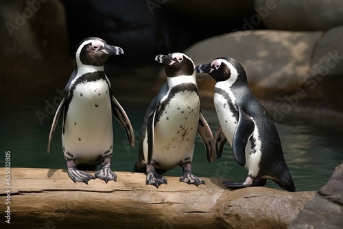 Three penguins. Generative AI