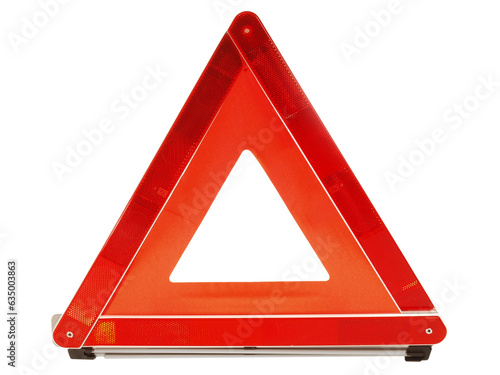 Warning Car Triangle; Reflective - Transparent PNG Background