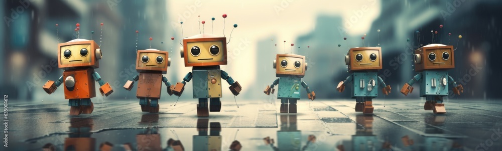 Funny robots banner Funny robots banner