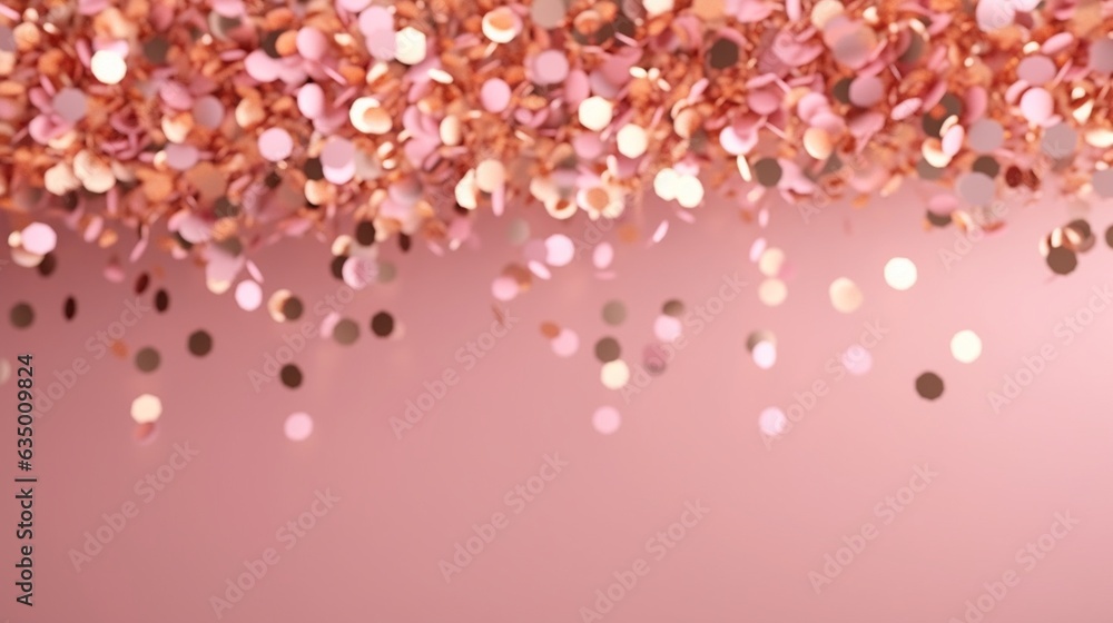 Gold sparkles on pink background Light pink minimalis Generative Ai Gold sparkles on pink background Light pink minimalis Generative Ai