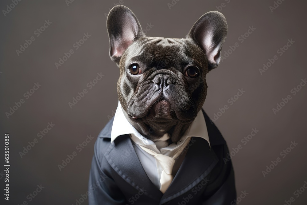 Business bulldog. Generate Ai