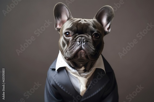 Business bulldog. Generate Ai © nsit0108