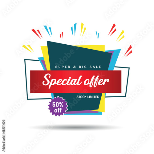 Special offer banner. Special offer banner design. special offer lettering. Special offer.