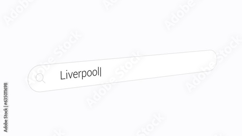 Typing Liverpool on the Search Box photo