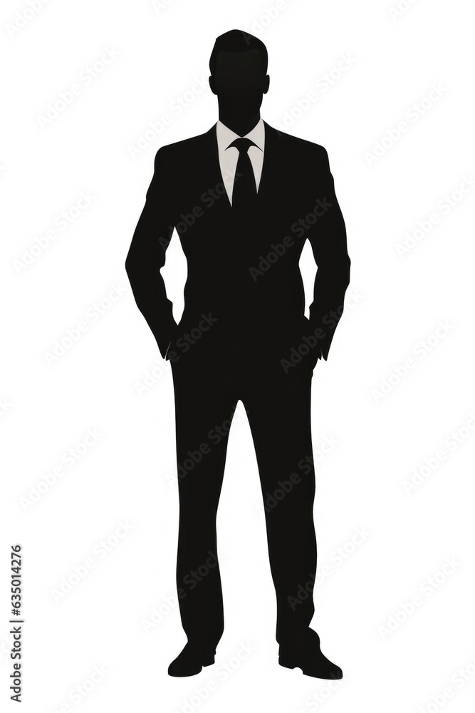 A silhouette of a man in a suit and tie. Digital image. Businessman man. A silhouette of a man in a suit and tie. Digital image. Businessman man.