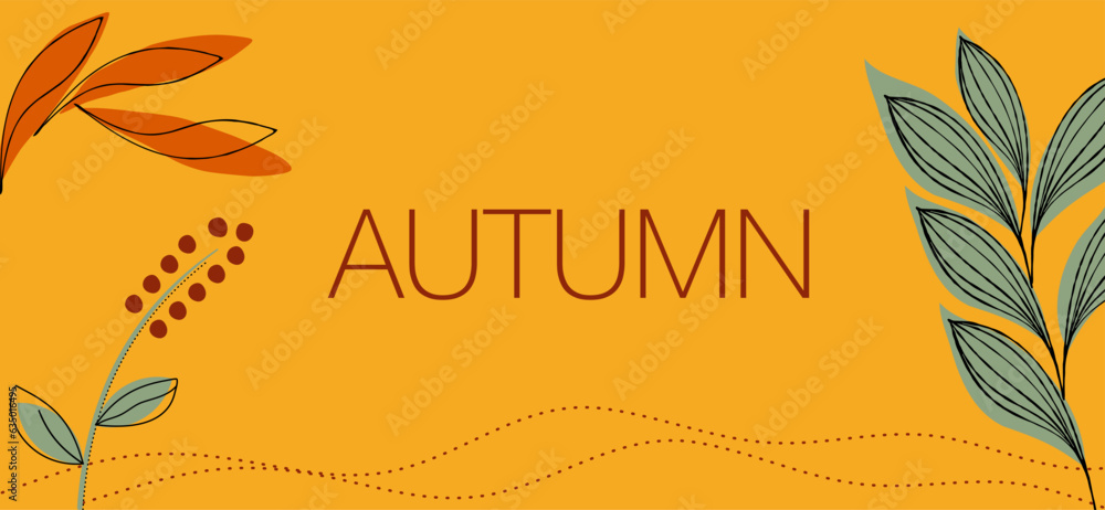 Floral autumn background