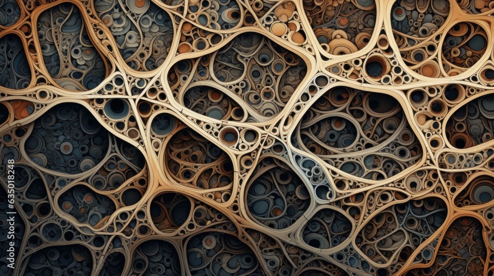 Neural Networks Unveiled: Intricate patterns resembling neural networks, representing the intersection of artificial intelligence and the complexities of the human mind | generative AI