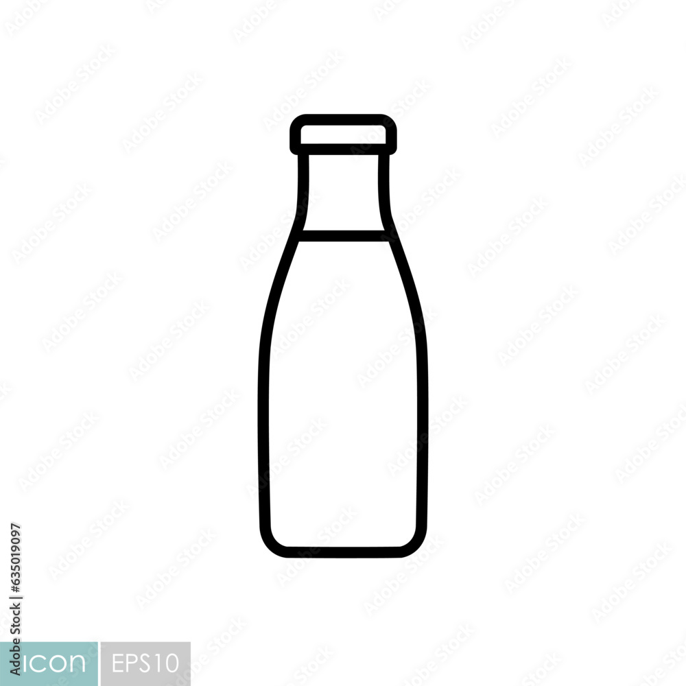 Milk Bottle icon vector. Dairy product sign Milk Bottle icon vector. Dairy product sign