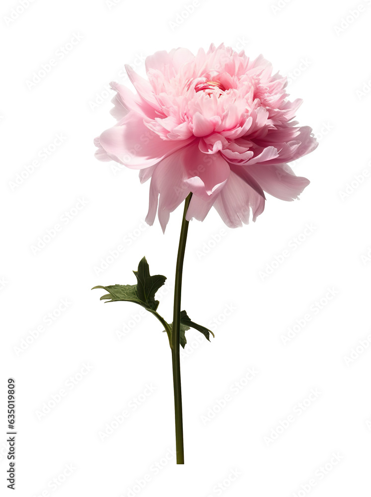 Pink chrysanthemum flower isolated on a white background. PNG