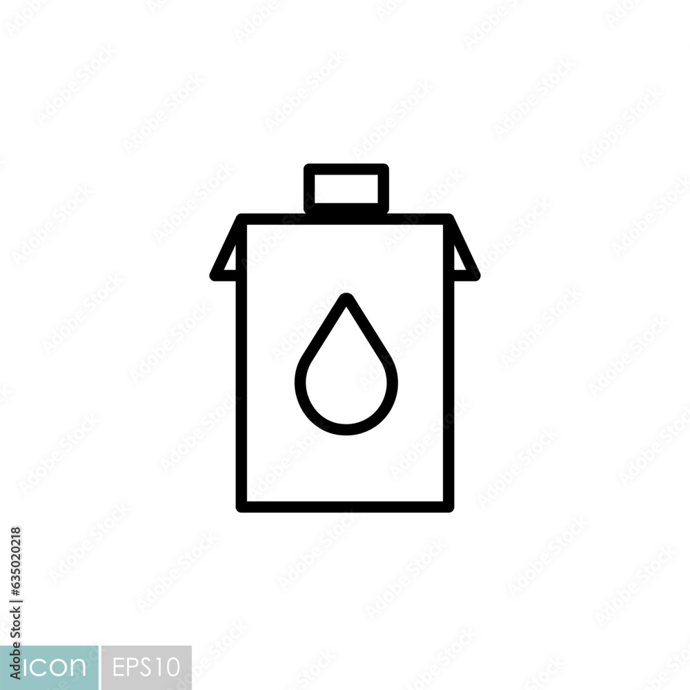 Milk box vector icon. Dairy product sign Milk box vector icon. Dairy product sign