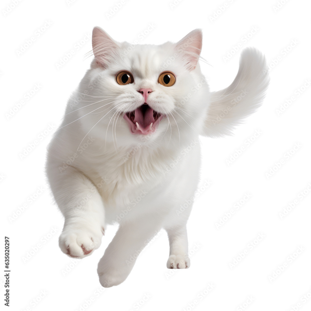 Fototapeta premium shorthair cat isolated on transparent background cutout