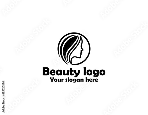 Luxury woman hair salon logo design