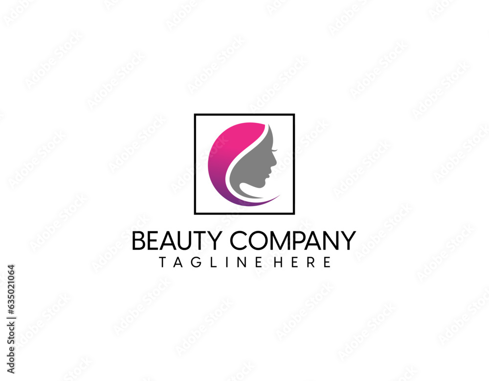 Vector silhouette of a girl in profile template logo or an abstract concept for beauty salons, spa, cosmetics, fashion and beauty