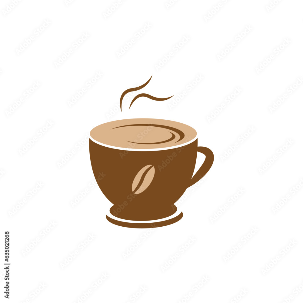glass of coffee logo icon glass of coffee logo icon